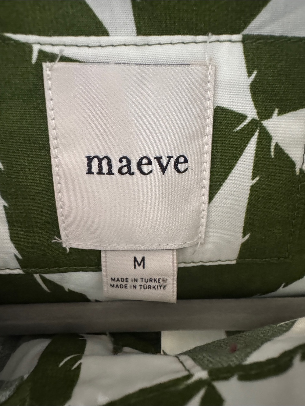 Anthropologie MAEVE The Bettina Tiered Shirt Dress In Green M - Picture 8 of 9